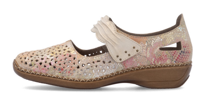 RIEKER - 41399-92 - STRAP SHOE - Beige multi