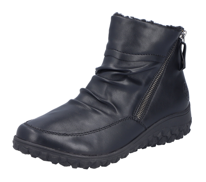 RIEKER - 59585-01 - ZIP ANKLE BOOT - Black