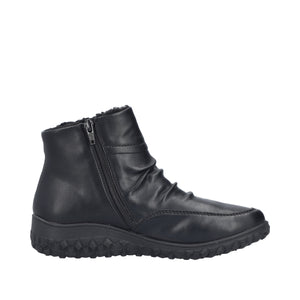 RIEKER - 59585-01 - ZIP ANKLE BOOT - Black