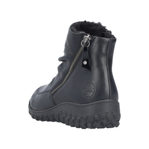 RIEKER - 59585-01 - ZIP ANKLE BOOT - Black
