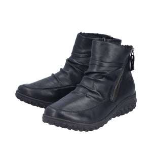RIEKER - 59585-01 - ZIP ANKLE BOOT - Black