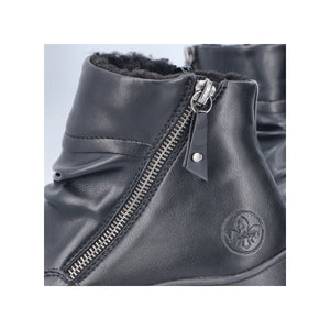 RIEKER - 59585-01 - ZIP ANKLE BOOT - Black