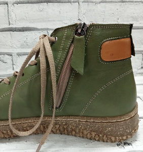 LYON - ZIP/LACE BOOT - GREEN