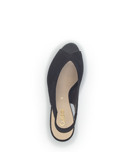 Load image into Gallery viewer, GABOR - 61.800.17 - PEEP TOE SLING BACK SHOE - Suede Leather - Black
