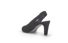 Load image into Gallery viewer, GABOR - 61.800.17 - PEEP TOE SLING BACK SHOE - Suede Leather - Black
