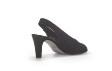 Load image into Gallery viewer, GABOR - 61.800.17 - PEEP TOE SLING BACK SHOE - Suede Leather - Black
