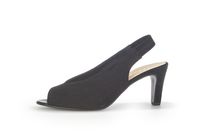 Load image into Gallery viewer, GABOR - 61.800.17 - PEEP TOE SLING BACK SHOE - Suede Leather - Black
