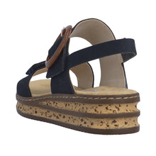 Load image into Gallery viewer, RIEKER - 62950-14 - WEDGE STRAP SANDAL - Navy