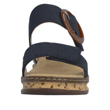 Load image into Gallery viewer, RIEKER - 62950-14 - WEDGE STRAP SANDAL - Navy
