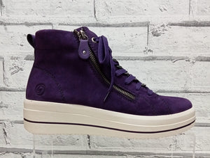 REMONTE - D1C70-30 - HI-TOP ZIP/LACE BOOT - Deep Purple