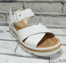 Load image into Gallery viewer, RIEKER - 67463-80 - WEDGE SANDAL - White