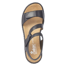 Load image into Gallery viewer, RIEKER - 659C7-00 - SANDAL - Black