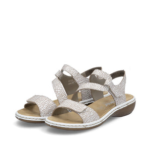 RIEKER - 659C7-81 - SANDAL - White (Beige crackle)