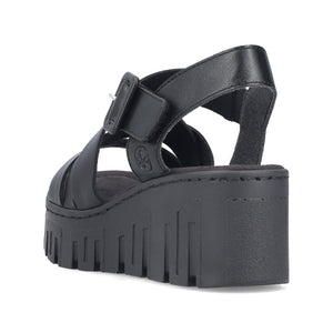 RIEKER - 68063-00 - WEDGE SANDAL - Black