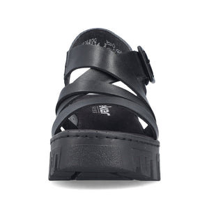 RIEKER - 68063-00 - WEDGE SANDAL - Black