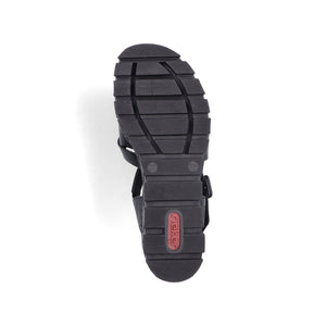 RIEKER - 68063-00 - WEDGE SANDAL - Black