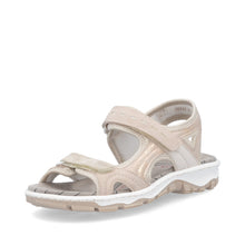 Load image into Gallery viewer, RIEKER - 68866-31 - WALKING SANDAL - Cream/Rose Gold