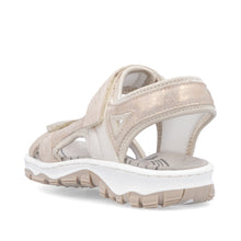 Load image into Gallery viewer, RIEKER - 68866-31 - WALKING SANDAL - Cream/Rose Gold