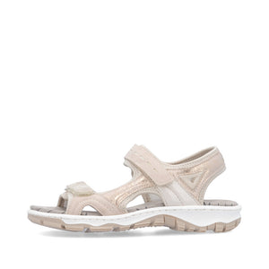 RIEKER - 68866-31 - WALKING SANDAL - Cream/Rose Gold