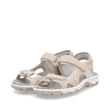Load image into Gallery viewer, RIEKER - 68866-31 - WALKING SANDAL - Cream/Rose Gold