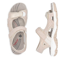 Load image into Gallery viewer, RIEKER - 68866-31 - WALKING SANDAL - Cream/Rose Gold