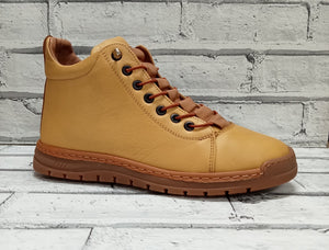 BRISTOL - ZIP/LACE BOOT - MUSTARD