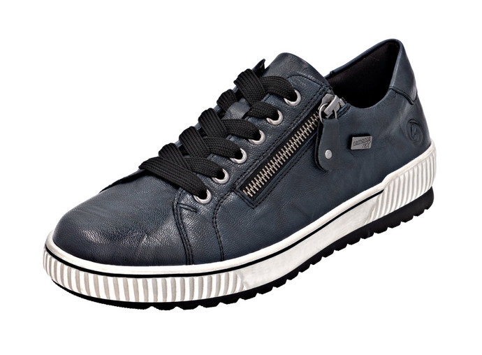 REMONTE - D0700-15 - ZIP/LACE TRAINER/SHOE - Water Resistant - Navy Blue