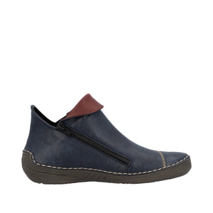 RIEKER - 72581-14 - ZIP ANKLE BOOT - Blue multi
