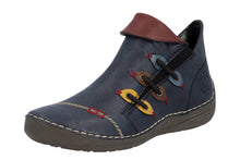 Load image into Gallery viewer, RIEKER - 72581-14 - LOW Zip ANKLE BOOT - Blue Multi (NEW IN)