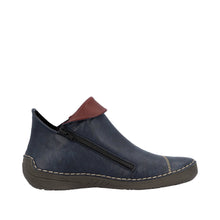 Load image into Gallery viewer, RIEKER - 72581-14 - LOW Zip ANKLE BOOT - Blue Multi (NEW IN)