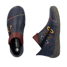 Load image into Gallery viewer, RIEKER - 72581-14 - LOW Zip ANKLE BOOT - Blue Multi (NEW IN)