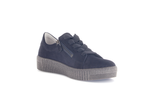 GABOR (Wisdom) - 73.334.18 - LACE UP/ZIP SNEAKER STYLE TRAINER/SHOE - Navy Blue