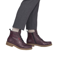Load image into Gallery viewer, RIEKER - 73500-30 - ZIP/LACE BOOT - Dark Burgundy (NEW IN)