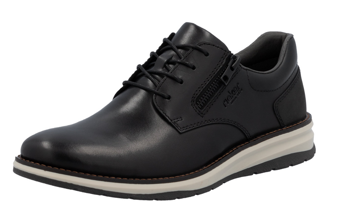 RIEKER - 14706-00 - LACE UP/ZIP SHOE - Black