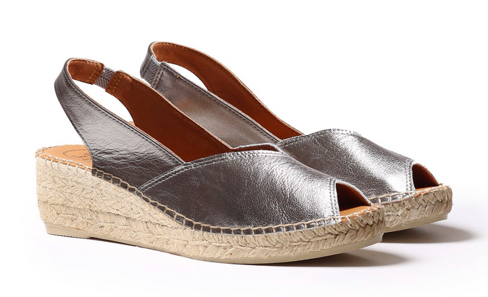 TONI PONS -Bernia-P - WEDGE ESPADRILLE SANDAL - Steel