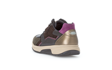 Load image into Gallery viewer, GABOR (ADORA) - 76.878.63 - ZIP/LACE UP WEDGE TRAINER - Black/Chocolate/Berry
