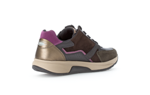 Load image into Gallery viewer, GABOR (ADORA) - 76.878.63 - ZIP/LACE UP WEDGE TRAINER - Black/Chocolate/Berry