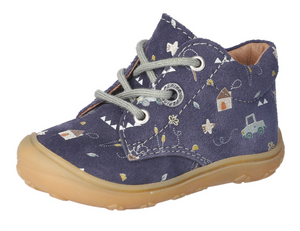 RICOSTA - 1200502/181 -  DOTS Lace up Boot - Blue multi