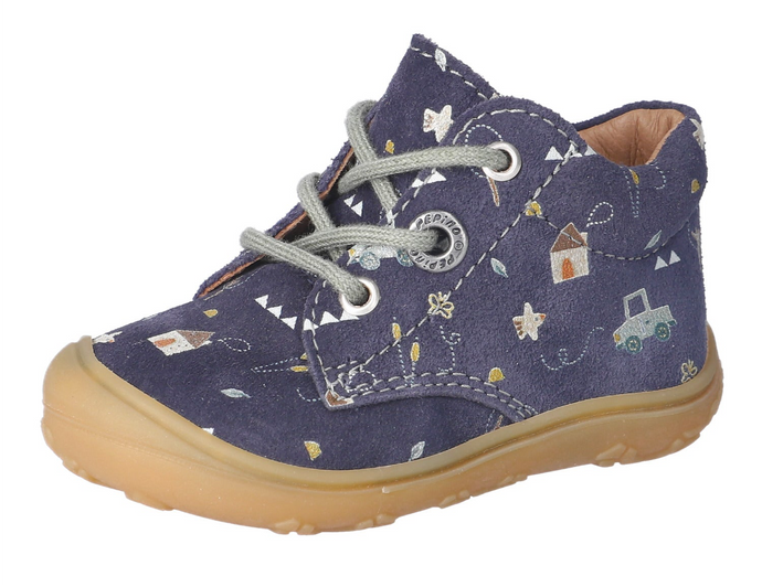 RICOSTA - 1200503/181 - DOTS Lace up Boot (WIDE) - Blue multi
