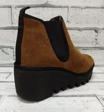 Load image into Gallery viewer, FLY London - BYNE349FLY - P501349025 - PULL ON WEDGE ANKLE BOOT - Tobacco