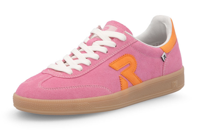 RIEKER - W2200-31 -  LACE UP SNEAKER TRAINER - Pink