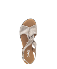 Load image into Gallery viewer, GABOR (Rich) - 82.751.95 - STRAPPY WEDGE SANDAL - Taupe Metallic