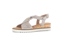 Load image into Gallery viewer, GABOR (Rich) - 82.751.95 - STRAPPY WEDGE SANDAL - Taupe Metallic