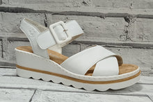 Load image into Gallery viewer, RIEKER - 67463-80 - WEDGE SANDAL - White