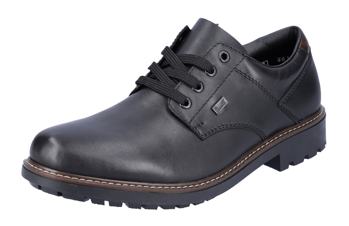 RIEKER - F4611-00 - LACE UP SHOE  (Water Resistant) - Black