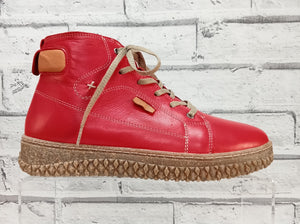 LYON - ZIP/LACE BOOT - RED