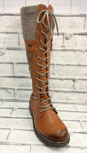 Load image into Gallery viewer, RIEKER - Z0442 - 24 - LACE UP/ZIP MID CALF ANKLE BOOT - Tan