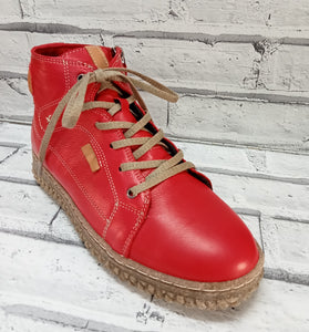 LYON - ZIP/LACE BOOT - RED