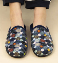 Load image into Gallery viewer, LUNAR - CRACKLE MULE SLIPPER - Blue Multi (NEW IN)