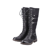 Load image into Gallery viewer, RIEKER - 94632-00 - LACE UP/ZIP LONG BOOT - Black (NEW IN)